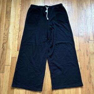 Perfectwhitetee Wide Leg Sweatpants Large Rosanna French Terry Reverse Pocket